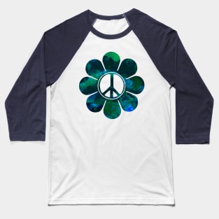 Deepwater Peace Flower Baseball T-Shirt